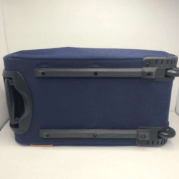 Vintage L.L. Bean Nylon Water Repellant Rolling 23"‎ Duffle Bag Navy - Picture 5 of 7